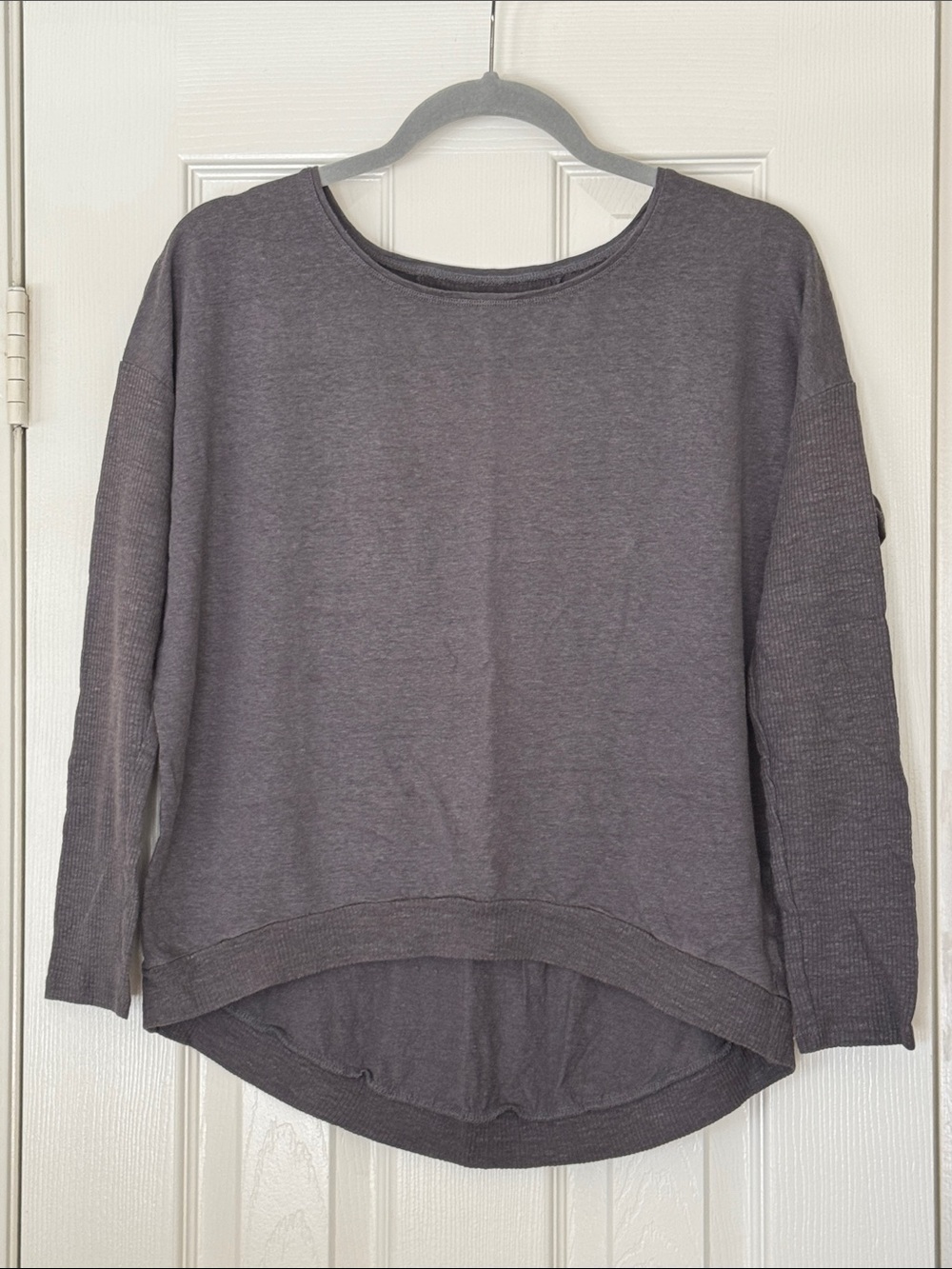Eileen Fisher Relaxed Crewneck Oversized Sweater in Charcoal